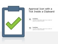 Approval Icon With A Tick Inside A Clipboard
