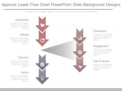 Approve leads flow chart powerpoint slide background designs