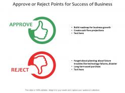 Approve or reject points for success of business