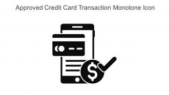 Approved Credit Card Transaction Monotone Icon In Powerpoint Pptx Png And Editable Eps Format