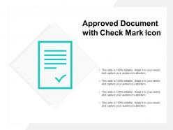 Approved document with check mark icon