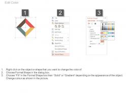 Apt four steps for swot analysis flat powerpoint design