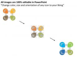 13303704 style circular hub-spoke 4 piece powerpoint presentation diagram infographic slide
