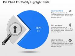 Apt pie chart for safety highlight parts powerpoint template