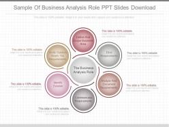 Apt Sample Of Business Analysis Role Ppt Slides Download