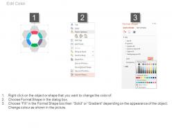 Apt six staged circle infographics and icons flat powerpoint design