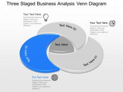Apt three staged business analysis venn diagram powerpoint template