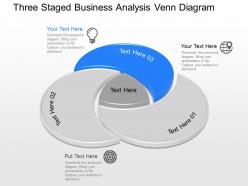 Apt three staged business analysis venn diagram powerpoint template