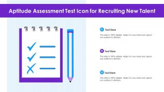 Aptitude Assessment Test Icon For Recruiting New Talent