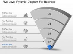 Aq Five Level Pyramid Diagram For Business Powerpoint Template Slide