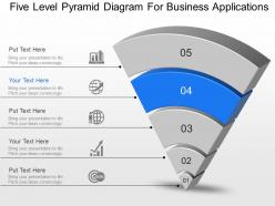 Aq five level pyramid diagram for business powerpoint template slide