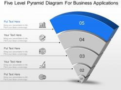 Aq five level pyramid diagram for business powerpoint template slide
