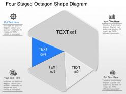 Aq four staged octagon shape diagram powerpoint template
