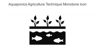 Aquaponics Agriculture Technique Monotone Icon In Powerpoint Pptx Png And Editable Eps Format