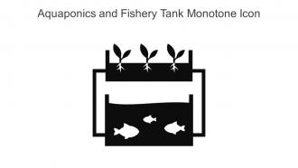 Aquaponics And Fishery Tank Monotone Icon In Powerpoint Pptx Png And Editable Eps Format