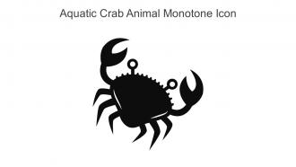 Aquatic Crab Animal Monotone Icon In Powerpoint Pptx Png And Editable Eps Format