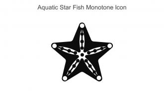 Aquatic Star Fish Monotone Icon In Powerpoint Pptx Png And Editable Eps Format
