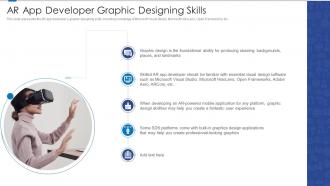 Ar app developer graphic designing skills virtual reality and augmented reality