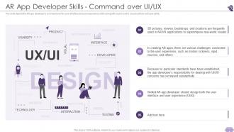 AR App Developer Skills Command Over Ui UX Ppt Outline Topics