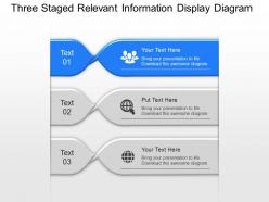 Ar three staged relevant information display diagram powerpoint template slide