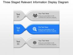 Ar three staged relevant information display diagram powerpoint template slide