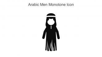 Arabic Men Monotone Icon In Powerpoint Pptx Png And Editable Eps Format