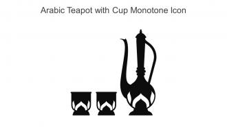 Arabic Teapot With Cup Monotone Icon In Powerpoint Pptx Png And Editable Eps Format