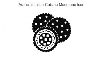 Arancini Italian Cuisine Monotone Icon In Powerpoint Pptx Png And Editable Eps Format