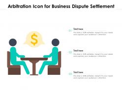Arbitration icon for business dispute settlement