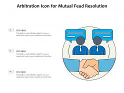 Arbitration icon for mutual feud resolution