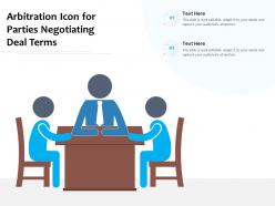 Arbitration Icon For Parties Negotiating Deal Terms