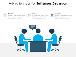 Arbitration icon for settlement discussion