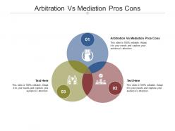 Arbitration vs mediation pros cons ppt powerpoint presentation infographics brochure cpb