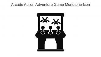 Arcade Action Adventure Game Monotone Icon In Powerpoint Pptx Png And Editable Eps Format