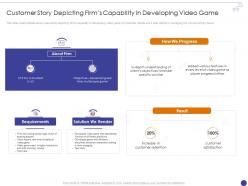 Arcade game customer story depicting firms capability in developing video game