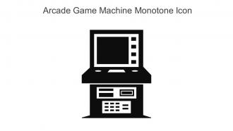 Arcade Game Machine Monotone Icon In Powerpoint Pptx Png And Editable Eps Format