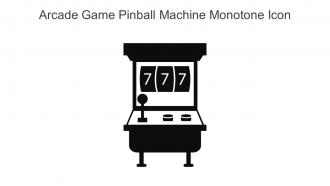 Arcade Game Pinball Machine Monotone Icon In Powerpoint Pptx Png And Editable Eps Format