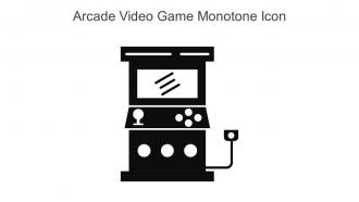 Arcade Video Game Monotone Icon In Powerpoint Pptx Png And Editable Eps Format