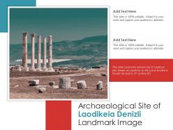Archaeological site of laodikeia denizli landmark image powerpoint presentation ppt template
