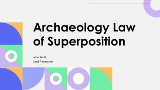 Archaeology Law Of Superposition PPT Sample ACP