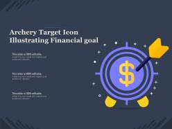 Archery target icon illustrating financial goal