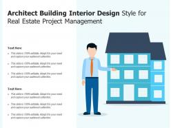 Architect building interior design style for real estate project management