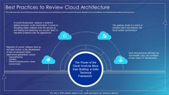 Architecting For Reliable Scalability Best Practices To Review Cloud Architecture