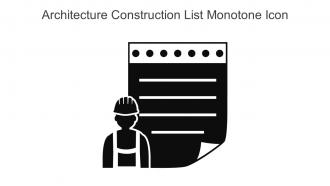 Architecture Construction List Monotone Icon In Powerpoint Pptx Png And Editable Eps Format