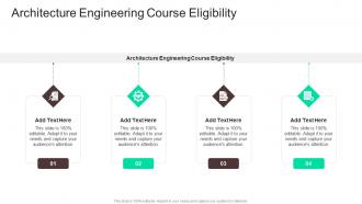 Architecture Engineering Course Eligibility In Powerpoint And Google Slides Cpb