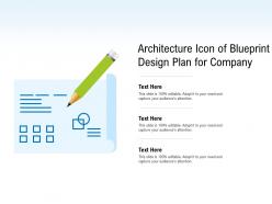 Architecture icon of blueprint design plan for company