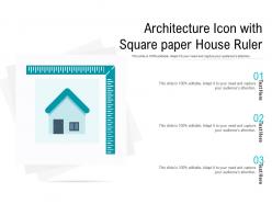Architecture icon with square paper house ruler