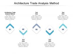 Architecture trade analysis method ppt powerpoint presentation professional infographic template cpb