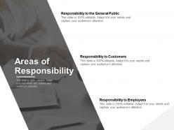 Areas of responsibility customers employees ppt powerpoint presentation file information