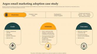 Argos Email Marketing Adoption Case Digital Email Plan Adoption For Brand Promotion